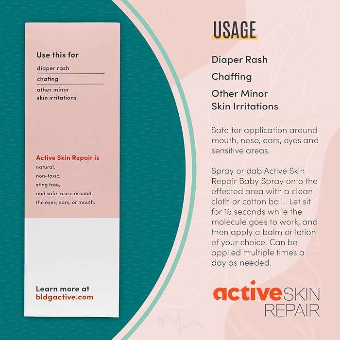 Active Skin Repair Natural, Non-Toxic, No Sting Baby Spray First Aid Safe For Use on Diaper Rash, Baby Acne, Eczema, Cuts, Wounds, Scrapes, and Other Skin Irritations (3 oz. Spray) - Image 7