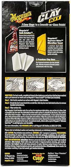 Meguiar's G191700 Smooth Surface Clay Kit, Safe and Easy Car Claying for Smooth as Glass Finish - Image 4