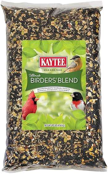 Kaytee Ultimate Birder's Blend Food, Wild Bird Seed For Grosbeaks, Cardinals, Nuthatches, Woodpeckers & More Outside Feeders, 10 Pound - Image 1