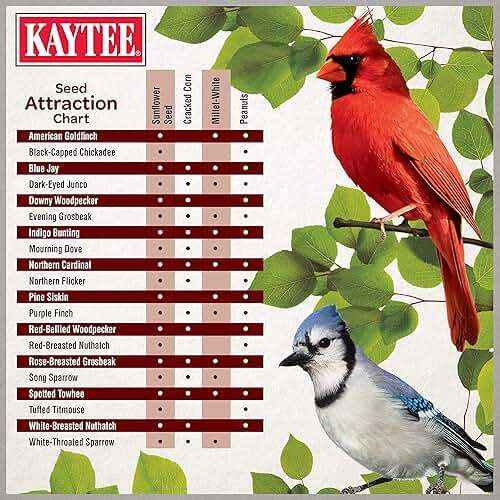 Kaytee Ultimate Birder's Blend Food, Wild Bird Seed For Grosbeaks, Cardinals, Nuthatches, Woodpeckers & More Outside Feeders, 10 Pound - Image 5