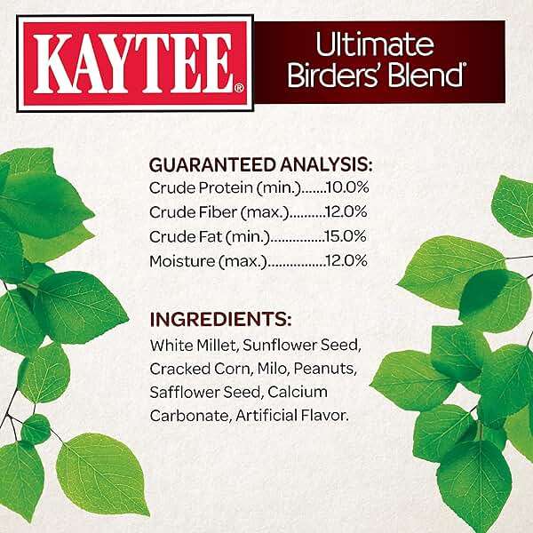 Kaytee Ultimate Birder's Blend Food, Wild Bird Seed For Grosbeaks, Cardinals, Nuthatches, Woodpeckers & More Outside Feeders, 10 Pound - Image 7