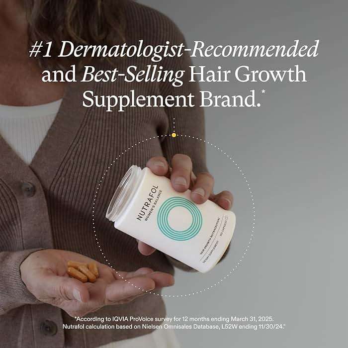 Nutrafol Women's Balance Hair Growth Supplements, Ages 45 and Up, Clinically Tested for Visibly Thicker Hair and Scalp Coverage, Dermatologist Recommended - 1 Month Supply - Image 2