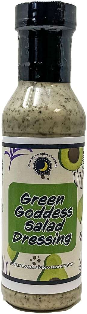 Green Goddess Salad Dressing | Low Sodium | Flavor-Packed Green Goddess Salad Dressing - Make Everyday Meals Extraordinary! | 12.0 fl oz | Crafted in Small Batches by June Moon Spice Company - Image 1