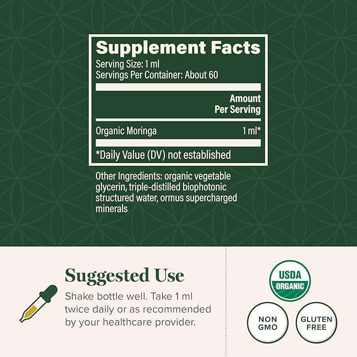 Global Healing Center - Organic Moringa Oleifera Extract Liquid Drops, Moringa Supplement-Vegan from Tree Leaves-Max Absorption of Vitamins and Minerals- More Potency Than Powder Form (2 Fl Oz) - Image 2