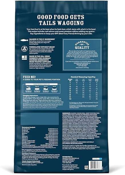 Amazon Brand - Wag Dry Dog Food Salmon & Sweet Potato, Grain Free 24 lb Bag - Image 2
