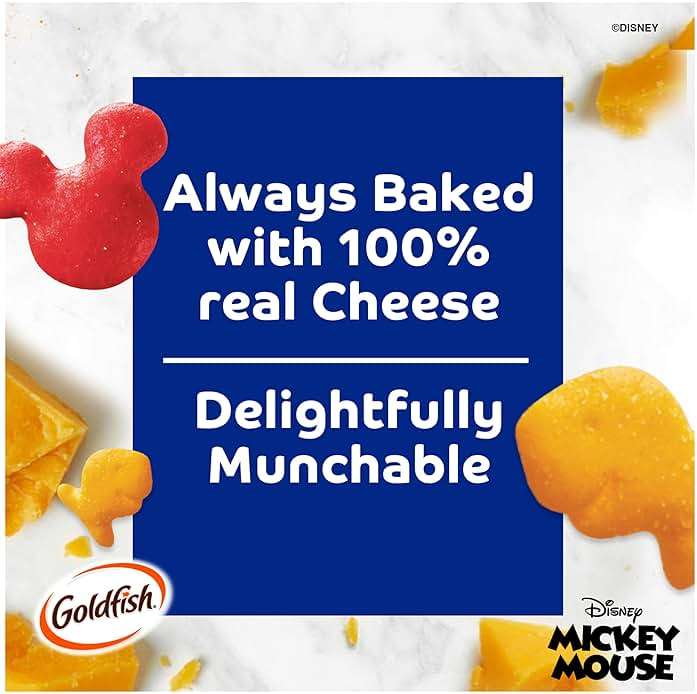 Goldfish Disney Mickey Mouse Cheddar Crackers, Snack Crackers, 6.6 oz bag - Image 4