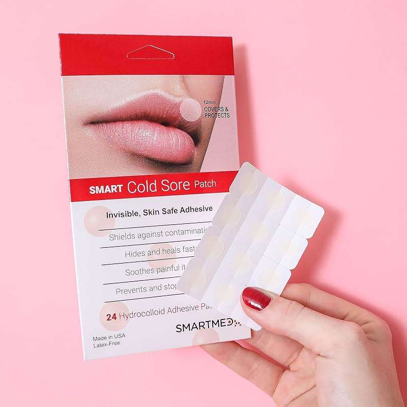 SMARTMED Smart Cold Sore Treatment Patch Help Prevent Breakouts, Soothe Itching and Burning | Discrete, Invisible, Skin Safe Adhesive [24 Patches] - Image 3
