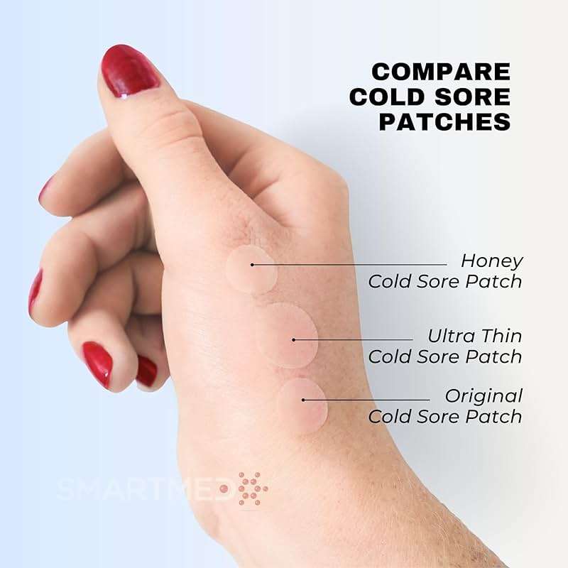 SMARTMED Smart Cold Sore Treatment Patch Help Prevent Breakouts, Soothe Itching and Burning | Discrete, Invisible, Skin Safe Adhesive [24 Patches] - Image 8