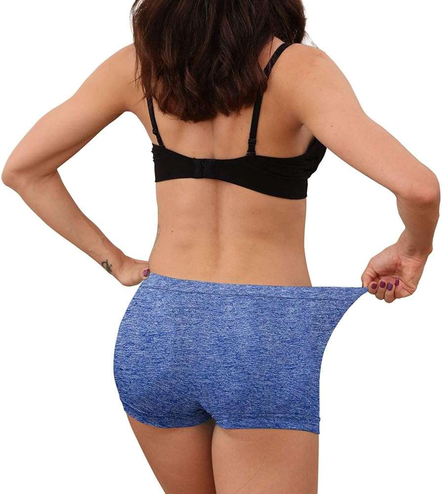R RUXIA Women's Boyshort Panties Seamless Nylon Underwear Stretch Boxer Briefs 5 Pack - Image 5