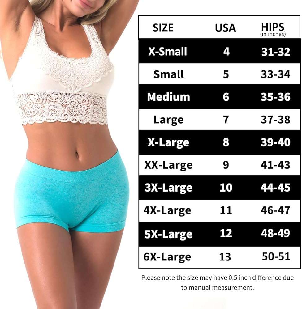 R RUXIA Women's Boyshort Panties Seamless Nylon Underwear Stretch Boxer Briefs 5 Pack - Image 6
