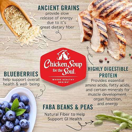 Chicken Soup for the Soul Natural Premium Dry Puppy Food, Real Meat First Ingredient, No By-Products, Supports Brain Development & Strong Bones & Teeth, Chicken, Brown Rice & Turkey 4.5lb - Image 4
