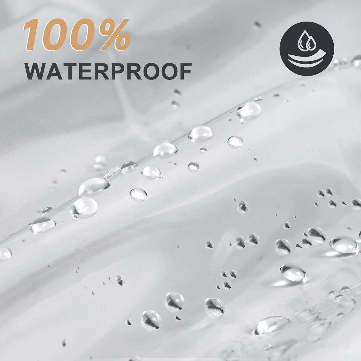 AmazerBath Heavy Duty Shower Curtain Liner 12 Gauge, 72 x 72 Inches Clear Shower Curtain Liner with 3 Clear Stones and 12 Grommet Holes, Weighted Plastic Shower Liner - Image 7