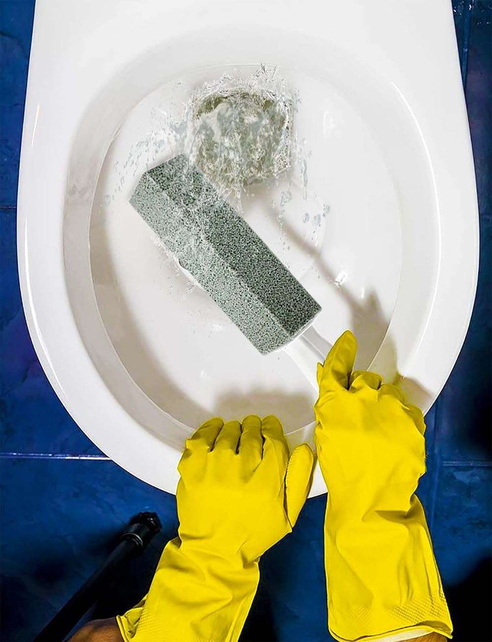 Pumice Stone for Toilet Cleaning with Handle Toilet Stone, Removing Hard Water Rings for Toilet Bowl Pool Bathtub, 4 Pack - Image 6