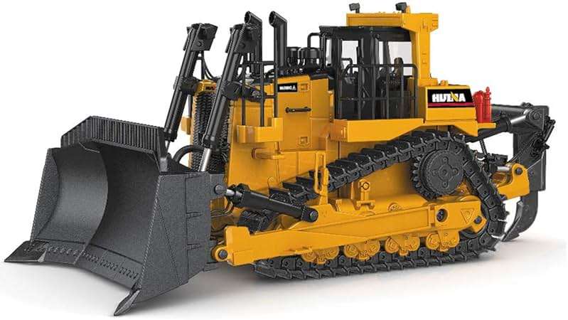 fisca 1/50 Diecast Bulldozer Model Metal Construction Vehicle Toy - Image 1