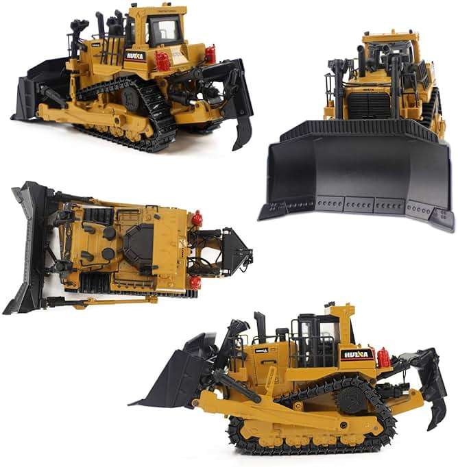 fisca 1/50 Diecast Bulldozer Model Metal Construction Vehicle Toy - Image 6