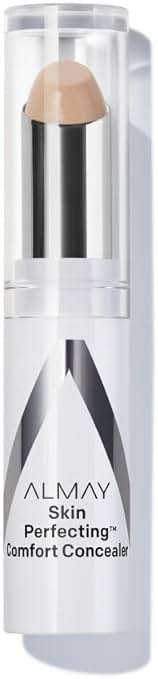 Almay Skin Perfecting Comfort Concealer, Face Makeup, Full Coverage, Natural Looking Finish, Cruelty-Free, Hypoallergenic, Dermatologist Tested, 120 Light, 1 Count - Image 1