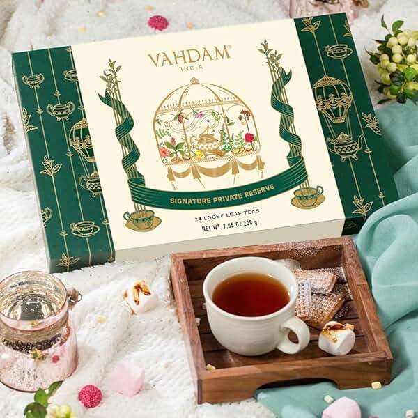 VAHDAM, Luxury Tea Gift Set | 24 Unique Loose Leaf Teas in Tin Caddies - Premium Tea Gift Box |Gluten Free & Non GMO | Gifts for Women, Men & Adults - Image 5