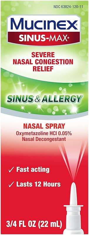 Mucinex Sinus-Max Severe Nasal Congestion Relief Sinus & Allergy Nasal Spray, 0.75 Fluid Ounce - Image 15