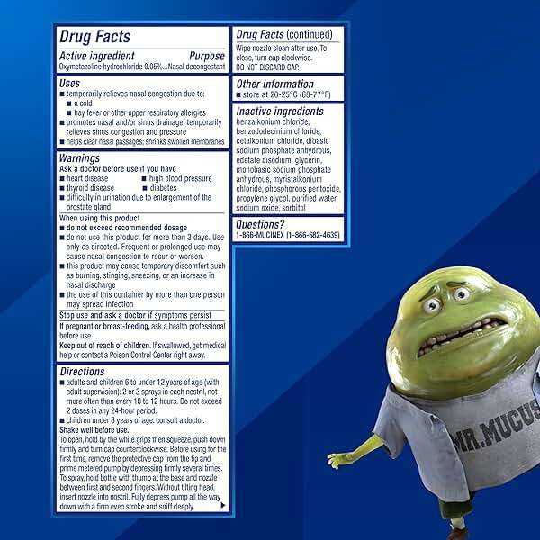 Mucinex Sinus-Max Severe Nasal Congestion Relief Sinus & Allergy Nasal Spray, 0.75 Fluid Ounce - Image 6