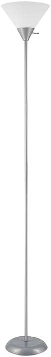 Globe Electric 677150 Elliott 72" Floor Lamp, Silver, White Plastic Shade, On/Off Rotary Switch on Shade, Standing, Living Room Decor, Bedroom, Tall, Corner Light - Image 1