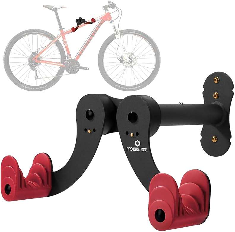 PRO BIKE TOOL Bike Wall Mount - Horizontal Indoor Bike Rack for 1 Bicycle - Bike Rack for Garage - Safe and Secure Bike Hook for Road, Mountain or Hybrid Bikes - Bike Hanger, Bicycle Storage - Image 1