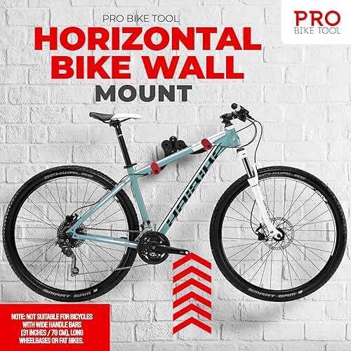 PRO BIKE TOOL Bike Wall Mount - Horizontal Indoor Bike Rack for 1 Bicycle - Bike Rack for Garage - Safe and Secure Bike Hook for Road, Mountain or Hybrid Bikes - Bike Hanger, Bicycle Storage - Image 3