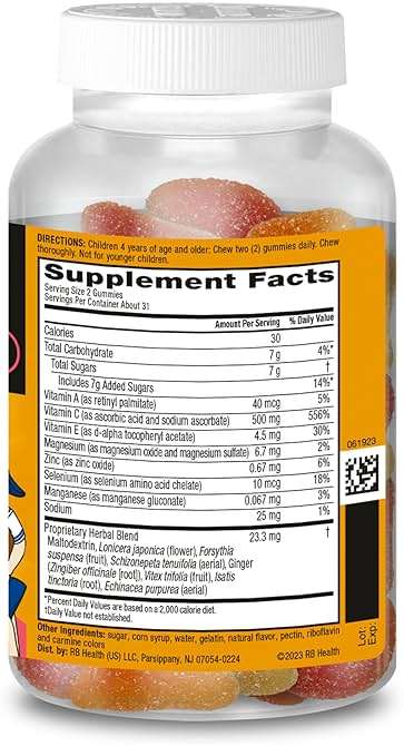 Airborne Kids 500mg Vitamin C Gummies, Kids Immune Support Zinc Gummies with Powerful Antioxidants VIT C & E - 63, Assorted Fruit Flavor - Image 16