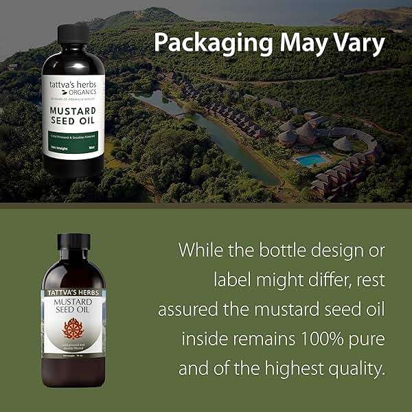 Tattva's Herbs Unrefined Cold Pressed Mustard Seed Oil for Hair & Body, 16oz - Image 2