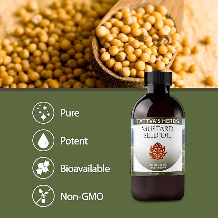 Tattva's Herbs Unrefined Cold Pressed Mustard Seed Oil for Hair & Body, 16oz - Image 6