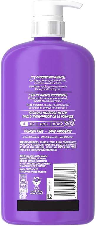 Aussie Miracle Volume Conditioner, Paraben-Free, Volumizing, 30.4 oz, 4-pack - Image 8