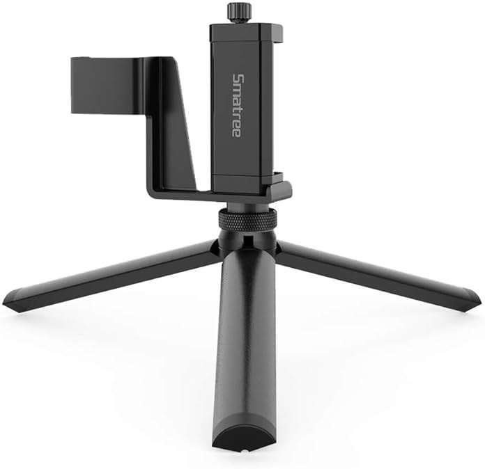 Smatree OSMO Pocket 2 Phone Holder Set Expansion Accessories with 1/4" Thread Screw and Tripod Compatible with DJI OSMO Pocket 2/ OSMO Pocket and Smartphone - Image 3