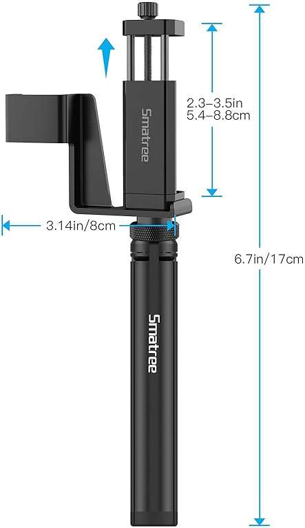 Smatree OSMO Pocket 2 Phone Holder Set Expansion Accessories with 1/4" Thread Screw and Tripod Compatible with DJI OSMO Pocket 2/ OSMO Pocket and Smartphone - Image 4