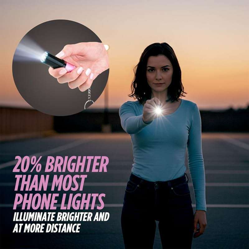 Electra Lipstick Mini Stun Gun for Women Self Defense, Discreet and Powerful Stun Gun Keychain with Flashlight, Maximum Voltage, Recharcheable Battery by Guard Dog Security - Image 4