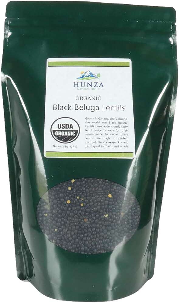 Hunza Organic Black Beluga Lentils (2-lbs) - Image 1