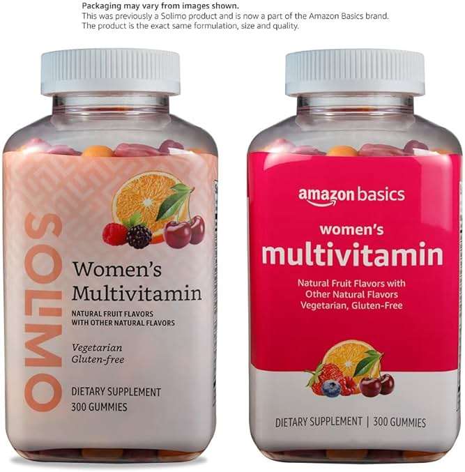 Amazon Basics Women's Multivitamin, Mixed Berry Flavor, Vegetarian & Gluten-Free, 300 Gummies (150 Servings) (Previously Solimo) - Image 4