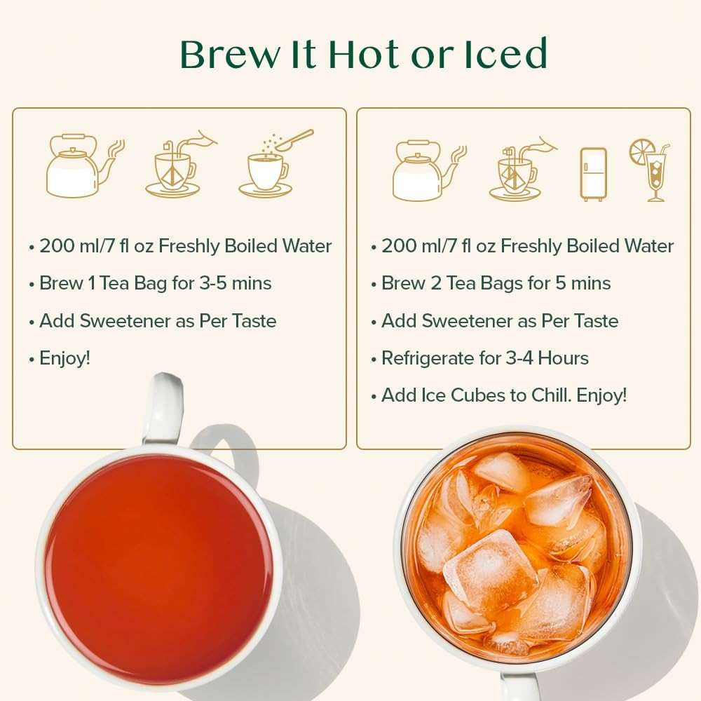 VAHDAM, Earl Grey Black Tea Bags (100 Count) Medium Caffeine, Non GMO, Gluten Free | Citrus Bergamot & Smooth | Resealable Ziplock Pouch | Plant Based Tea Bags - Image 7