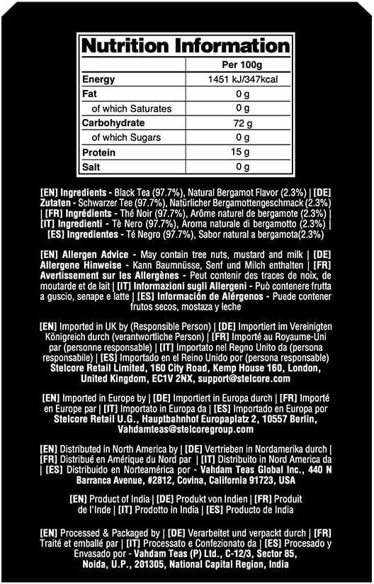 VAHDAM, Earl Grey Black Tea Bags (100 Count) Medium Caffeine, Non GMO, Gluten Free | Citrus Bergamot & Smooth | Resealable Ziplock Pouch | Plant Based Tea Bags - Image 9