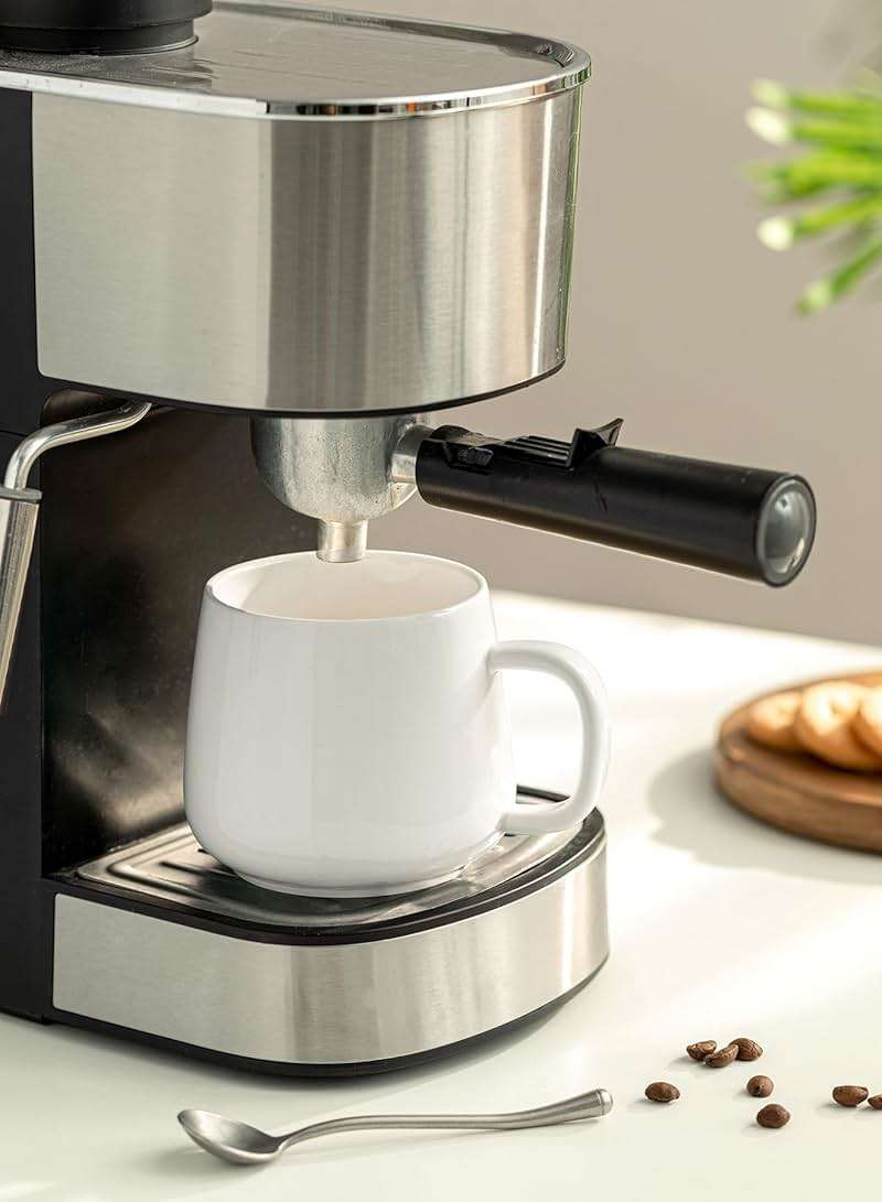 Teocera Coffee Mugs Set of 4-12oz Chip-Resistant Ceramic Cups with Ergonomic Handle | Dishwasher & Microwave Safe White Mugs | Keeps Beverage Hot, Perfect for Family Kitchen & Holiday Gifts - Image 9