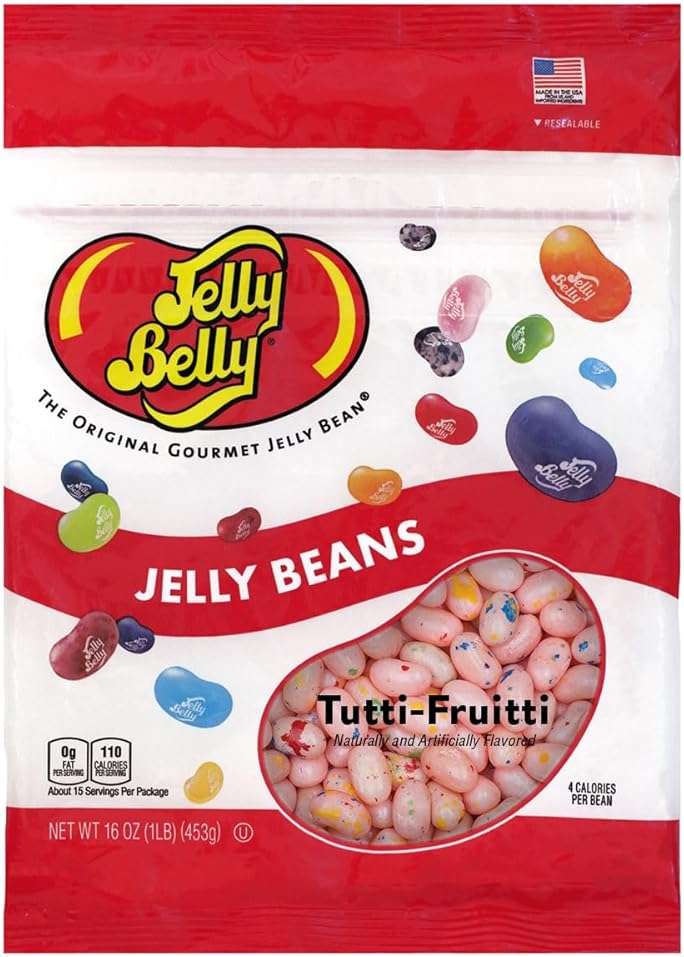 Jelly Belly Tutti-Fruitti Jelly Beans - 1 Pound (16 Ounces) Resealable Bag - Genuine, Official, Straight from the Source - Image 1