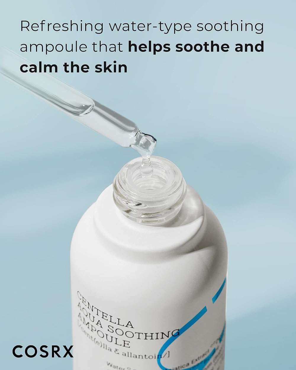 COSRX Centella Aqua Soothing Ampoule, Centella Asiatica Cica Serum, Korean Skin Care, 1.35 Fl oZ, For Sensitive Skin, Daily Skin Serum, Paraben Free, No Animal Testing - Image 2