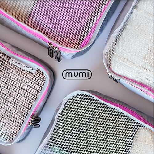 MUMI Packing Cubes – 5-Piece Compression Packing Cubes for Travel, Luggage Organizers for Suitcases, Carry-On Bags, Backpacks, and Duffel Bags – Space-Saving Travel Essentials - Gray - Image 3
