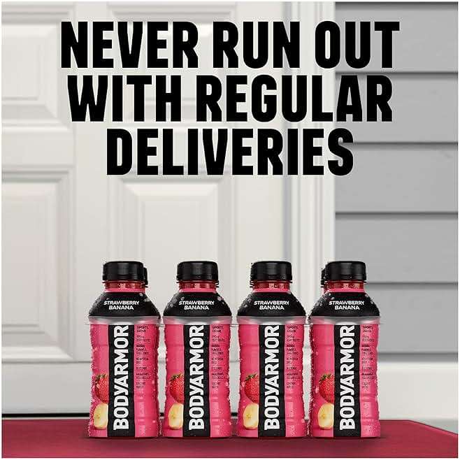 BODYARMOR Sports Drink, Strawberry Banana, Electrolyte Drink Hydration, 12 Fl Oz Bottles (8 Pack), Flavored Coconut Water with B Vitamins & Antioxidants - Image 5
