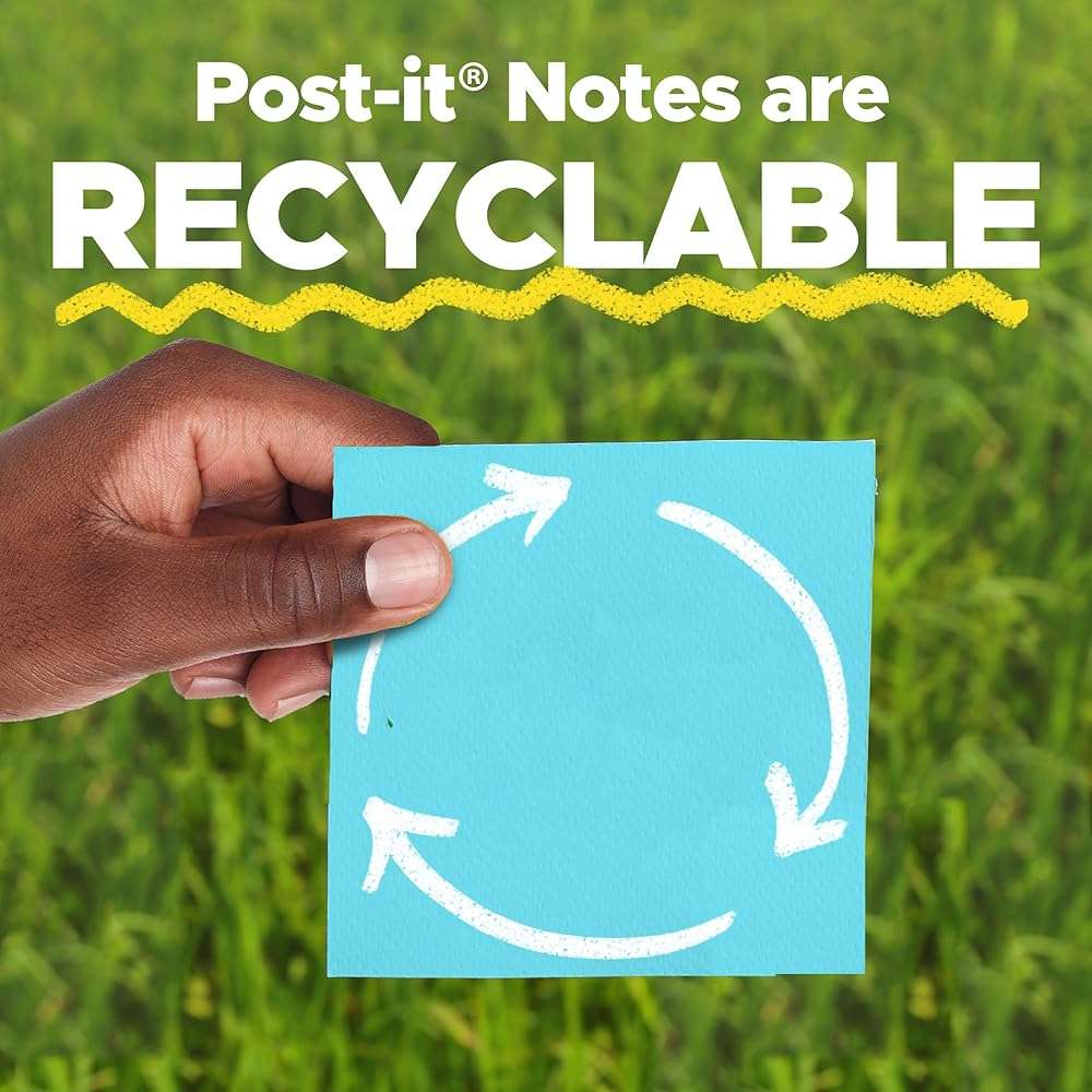 Post-it Super Sticky Notes, 24 Sticky Notes Pads, 3 x 3 in., School Supplies and Oﬃce Supplies, 2X the Sticking Power, Assorted Brights - Image 10