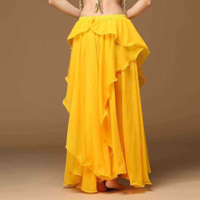 Wuchieal Women's Fairy Belly Dance Skirt Large Swing Skirts Women Belly Dancing Practice Skirt - Image 4