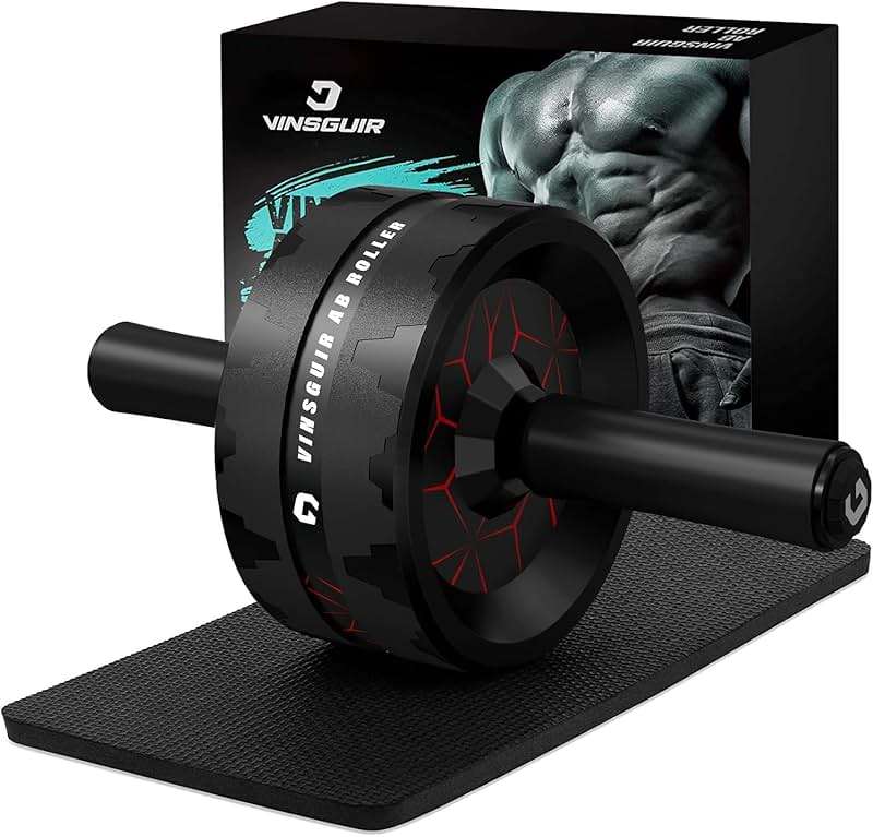 VINSGUIR Ab Roller Wheel, Abs & Core Workout Equipment for Home Gym with Knee Pad Accessories, Abdominal Wheel for Full-body Strength Training - Image 1