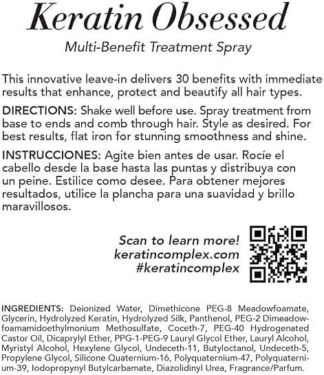 Keratin Complex - Keratin Obsessed Multi- Benefit Treatment Spray - 1.7 fl oz - Image 2