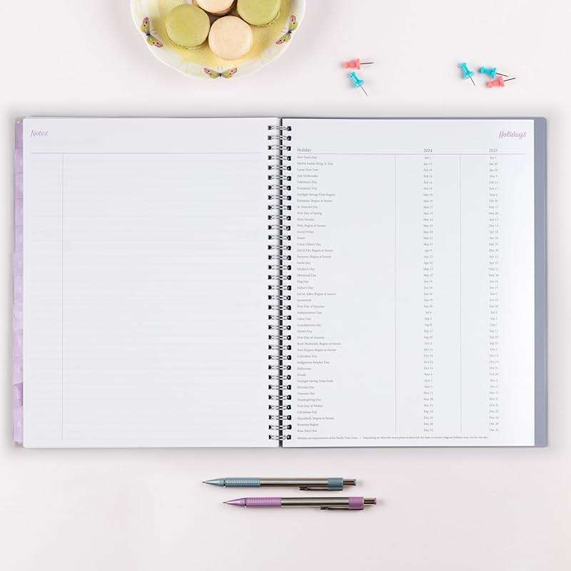Blue Sky 2024 Weekly and Monthly Planner, January - December, 8.5" x 11", Clear Pocket Cover, Wirebound, Laila (137273-24) - Image 8