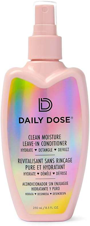 DAILY DOSE Award-Winning Clean Moisture Leave In Conditioner Spray Detangler for Dry, Damaged & Frizzy Hair. Instantly Softens, Smooths & Adds Shine for Kids & Adults. Vegan, Sulfate-Free, Color Safe - Image 1