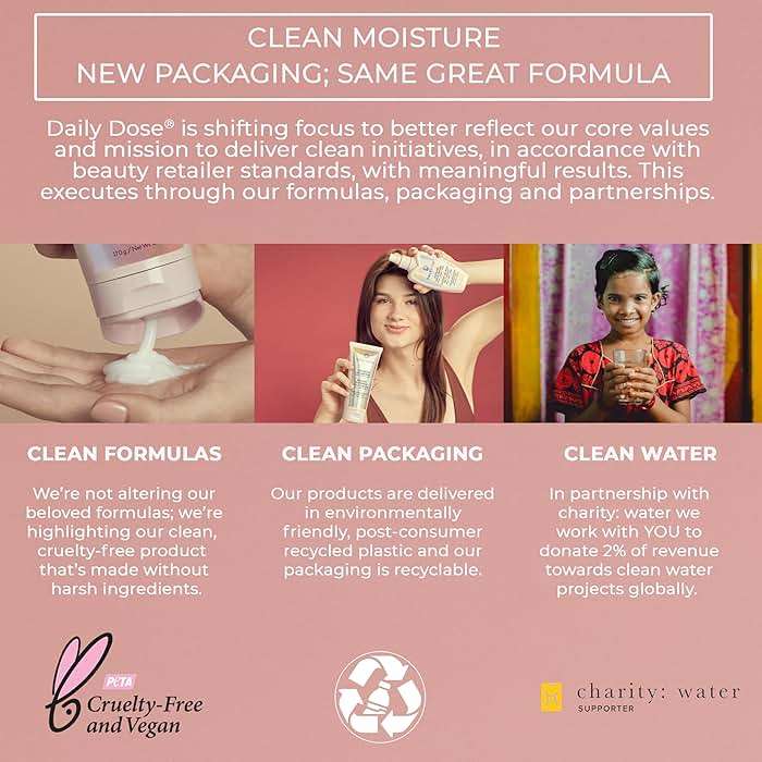 DAILY DOSE Award-Winning Clean Moisture Leave In Conditioner Spray Detangler for Dry, Damaged & Frizzy Hair. Instantly Softens, Smooths & Adds Shine for Kids & Adults. Vegan, Sulfate-Free, Color Safe - Image 4