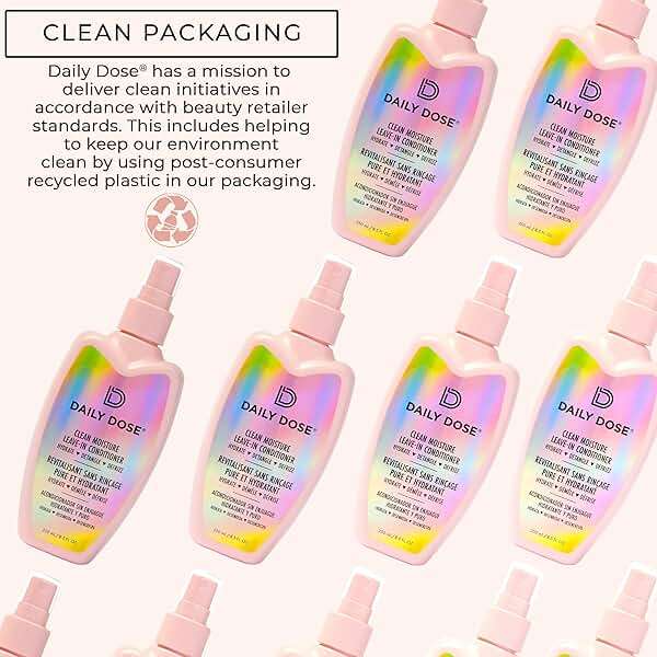 DAILY DOSE Award-Winning Clean Moisture Leave In Conditioner Spray Detangler for Dry, Damaged & Frizzy Hair. Instantly Softens, Smooths & Adds Shine for Kids & Adults. Vegan, Sulfate-Free, Color Safe - Image 9